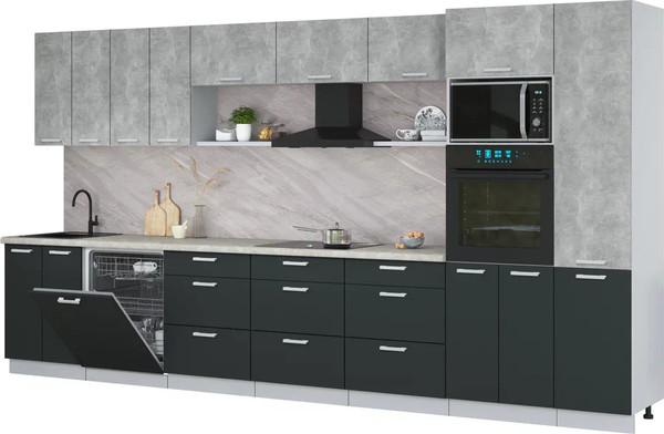 Кухонный гарнитур Интерлиния Мила Лайт 4.0-ПМ1  - фото