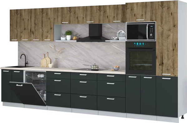 Кухонный гарнитур Интерлиния Мила Лайт 4.0-ПМ1  - фото