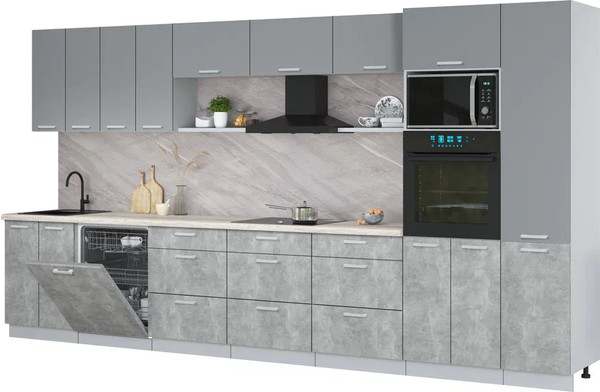 Кухонный гарнитур Интерлиния Мила Лайт 4.0-ПМ1  - фото