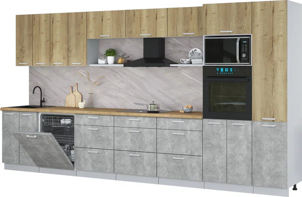 Кухонный гарнитур Интерлиния Мила Лайт 4.0-ПМ1  - фото