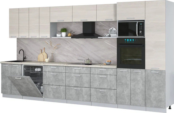 Кухонный гарнитур Интерлиния Мила Лайт 4.0-ПМ1  - фото