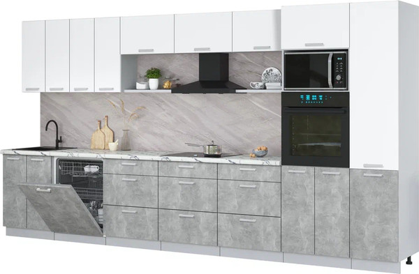 Кухонный гарнитур Интерлиния Мила Лайт 4.0-ПМ1  - фото