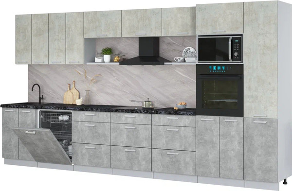 Кухонный гарнитур Интерлиния Мила Лайт 4.0-ПМ1  - фото