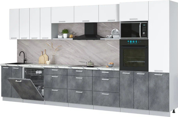 Кухонный гарнитур Интерлиния Мила Лайт 4.0-ПМ1  - фото