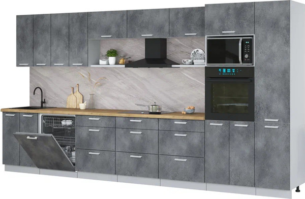 Кухонный гарнитур Интерлиния Мила Лайт 4.0-ПМ1  - фото