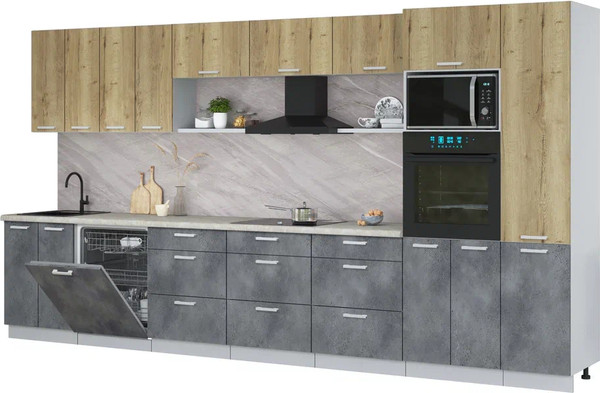 Кухонный гарнитур Интерлиния Мила Лайт 4.0-ПМ1 - фото