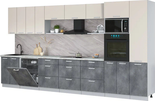 Кухонный гарнитур Интерлиния Мила Лайт 4.0-ПМ1  - фото