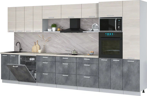 Кухонный гарнитур Интерлиния Мила Лайт 4.0-ПМ1  - фото