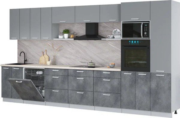 Кухонный гарнитур Интерлиния Мила Лайт 4.0-ПМ1  - фото