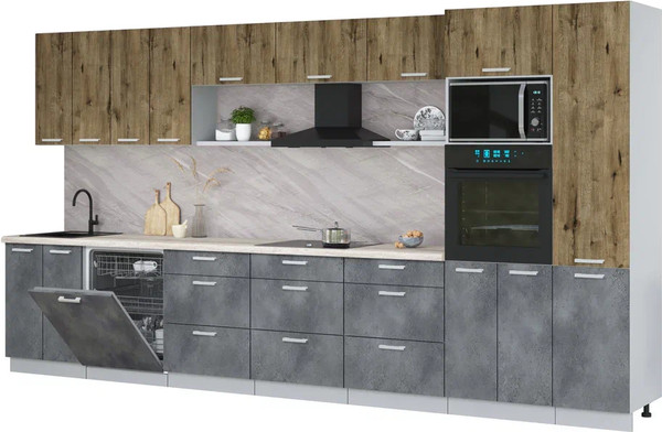 Кухонный гарнитур Интерлиния Мила Лайт 4.0-ПМ1  - фото