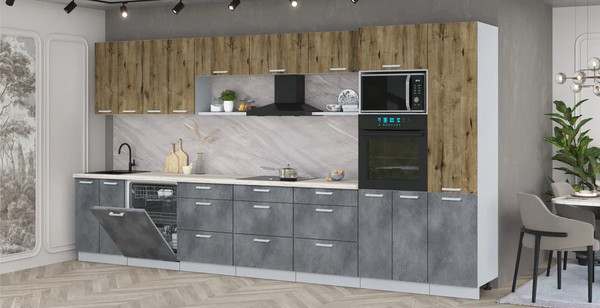 Кухонный гарнитур Интерлиния Мила Лайт 4.0-ПМ1 