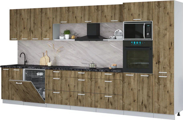 Кухонный гарнитур Интерлиния Мила Лайт 4.0-ПМ1  - фото