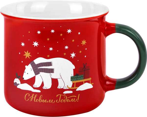 Кружка Золотая сказка Белый мишка / 592542 - фото