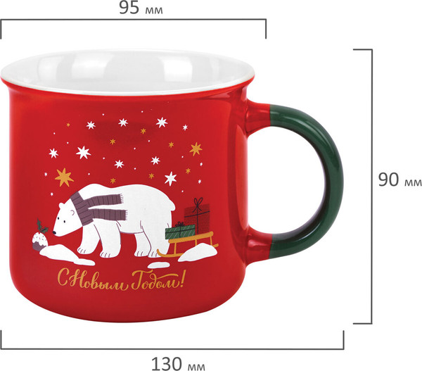 Кружка Золотая сказка Белый мишка / 592542