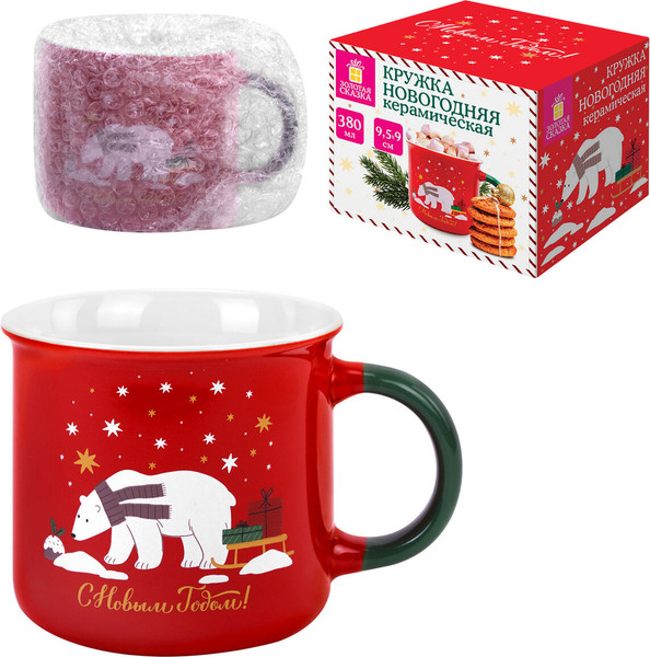 Кружка Золотая сказка Белый мишка / 592542