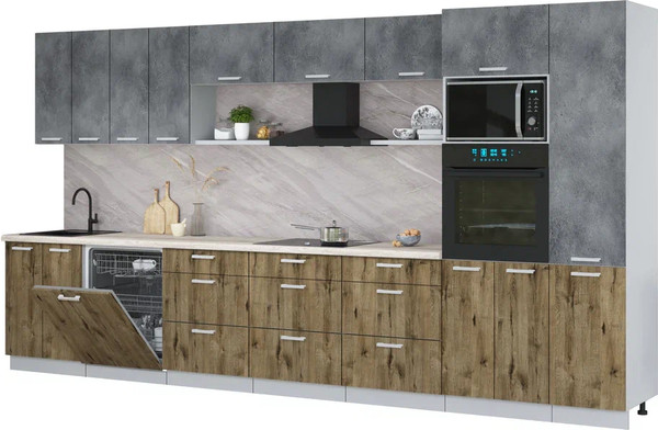 Кухонный гарнитур Интерлиния Мила Лайт 4.0-ПМ1  - фото