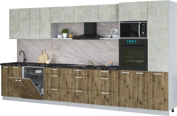 Кухонный гарнитур Интерлиния Мила Лайт 4.0-ПМ1  - фото