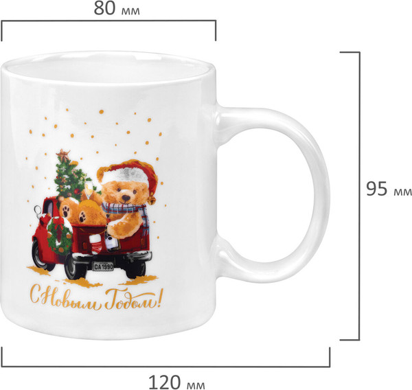 Кружка Золотая сказка Мишка на машинке / 592543