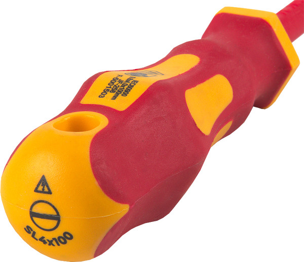 Отвертка General Lighting Шлицевая диэлектрическая SL4x100 G-Pro 1000V / 901012