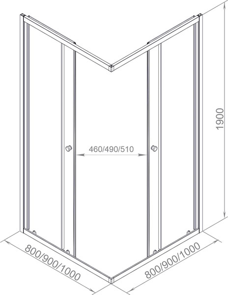 Душевой уголок Domani-Spa Cube 99 / DS04Cb99L0Cl00.W