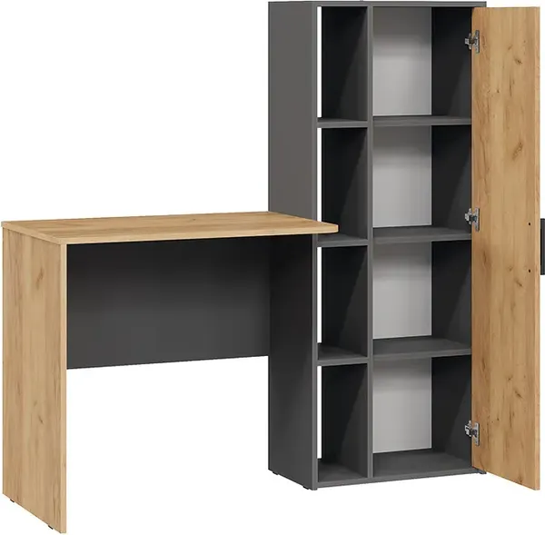 Письменный стол ТриЯ Бейли (графит серый/дуб крафт золотой)