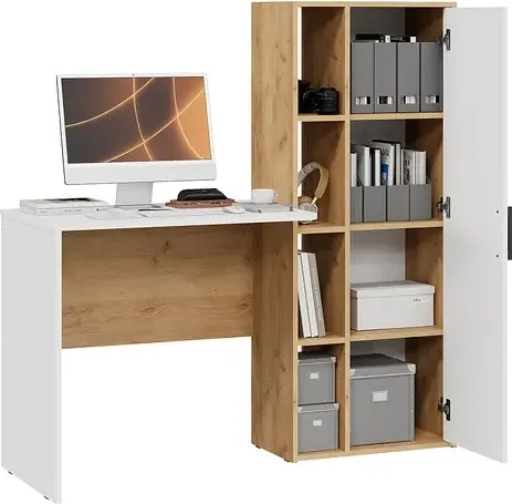 Письменный стол ТриЯ Бейли (дуб крафт золотой/белый ясень)