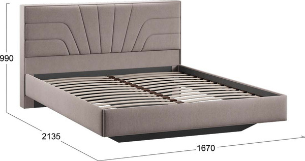 Двуспальная кровать ТриЯ Пандора 160x200 Тип 1