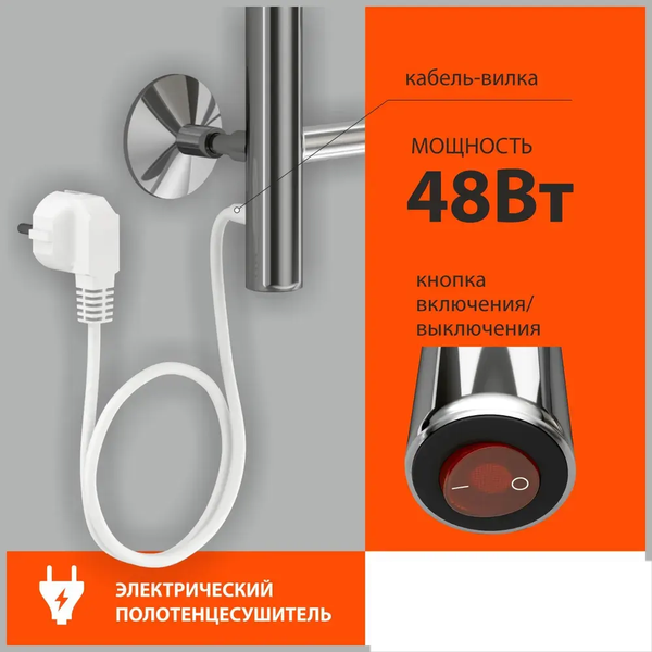 Полотенцесушитель электрический Stelmix Трапеция ЭПС П4 400х600