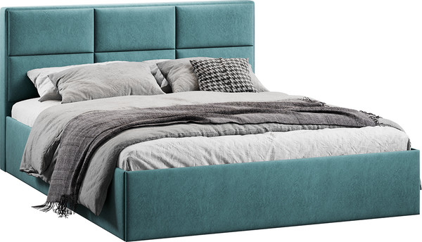 Двуспальная кровать ТриЯ Стелла c ПМ 180x20 Тип 1 и заглушиной  - фото