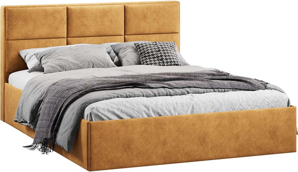 Двуспальная кровать ТриЯ Стелла c ПМ 180x200 Тип 1 и заглушиной  - фото