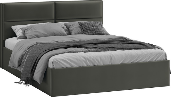 Двуспальная кровать ТриЯ Глосс универсальная с ПМ Тип 1 180x200 и заглушиной  - фото