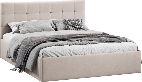 Полуторная кровать ТриЯ Джоли универсальная с ПМ Тип 1 140x200 и заглушиной  - фото