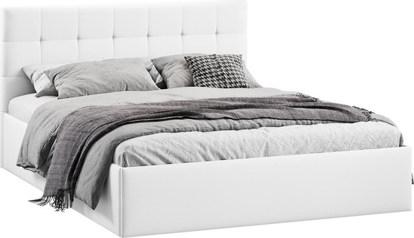 Двуспальная кровать ТриЯ Джоли универсальная с ПМ Тип 1 180x200 и заглушиной  - фото