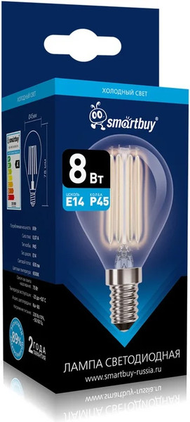 Лампа SmartBuy SBL-P45F-8-65K-E14