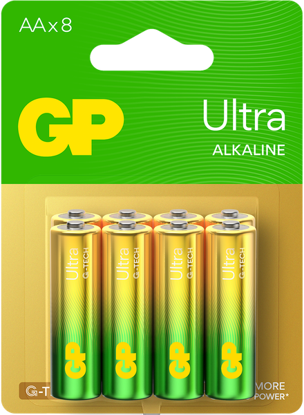 Комплект батареек GP Batteries Ultra LR6/15AUETA21-2GSBC8 - фото