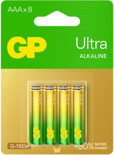 Комплект батареек GP Batteries Ultra LR03/24AUETA21-2GSBC8 - фото