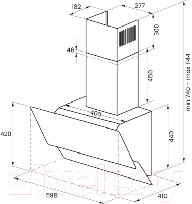 Вытяжка наклонная Kuppersberg F 600 C