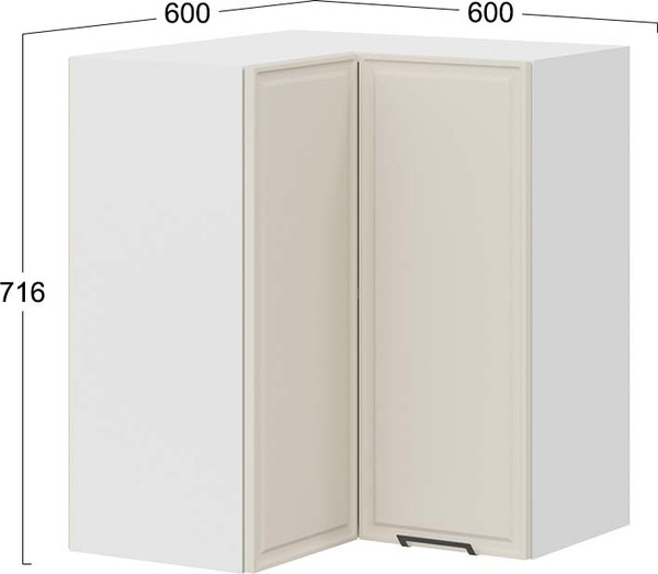 Шкаф навесной для кухни ТриЯ Белладжио 1В6УП угловой прямой