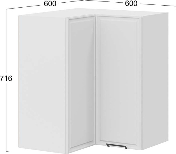 Шкаф навесной для кухни ТриЯ Белладжио 1В6УП угловой прямой