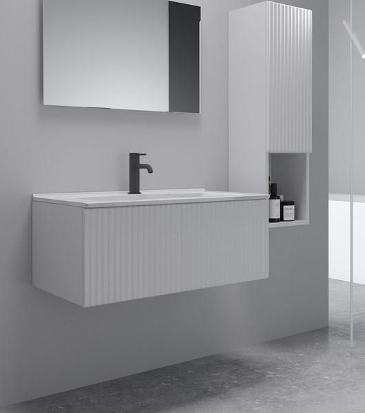 Тумба с умывальником ЗОВ Кито K100LW0MFWPM-OL100 - фото