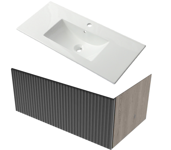Тумба с умывальником ЗОВ Кито K100TS0MFLPM-OL100 - фото