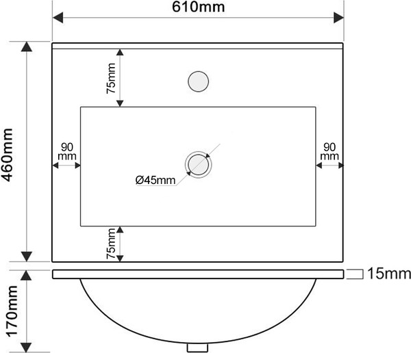 Тумба с умывальником ЗОВ Кито K60LW0MFWPM-OL60
