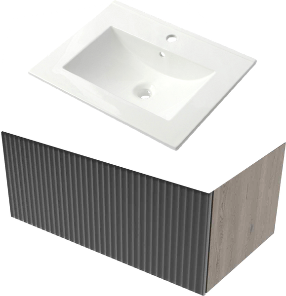 Тумба с умывальником ЗОВ Кито K60TS0MFLPM-OL60 - фото
