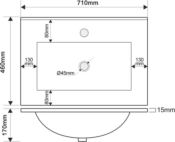 Тумба с умывальником ЗОВ Кито K70LW0MFWPM-OL70