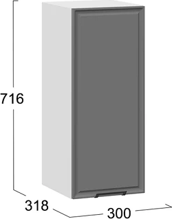 Шкаф навесной для кухни ТриЯ Белладжио 1ВВ3 с одной дверью