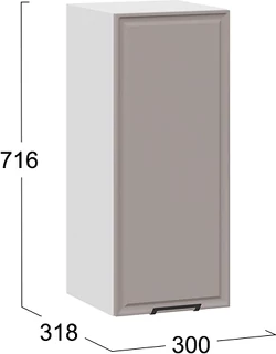 Шкаф навесной для кухни ТриЯ Белладжио 1ВВ3 с одной дверью 