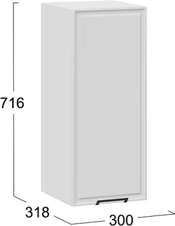 Шкаф навесной для кухни ТриЯ Белладжио 1ВВ3 с одной дверью