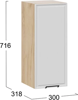 Шкаф навесной для кухни ТриЯ Белладжио 1ВВ3 с одной дверью 