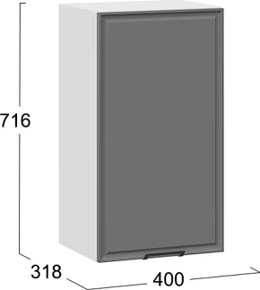 Шкаф навесной для кухни ТриЯ Белладжио 1ВВ4 с одной дверью