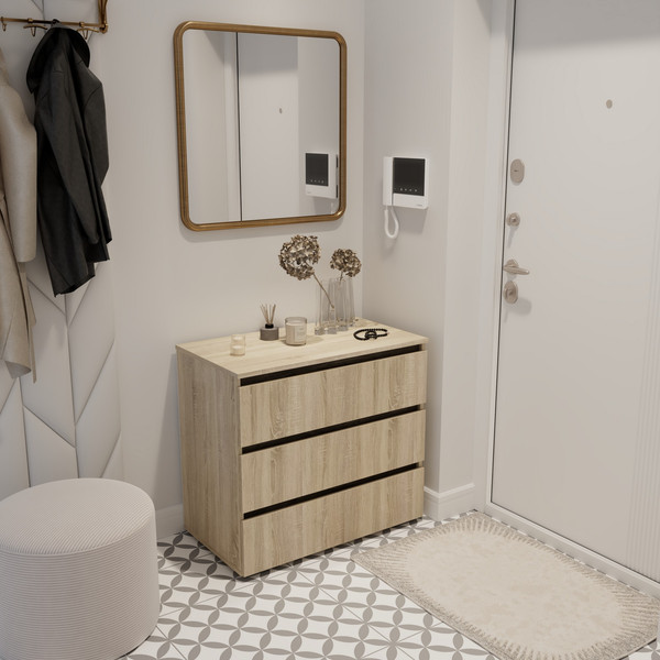 Комод Кортекс-мебель Бари 80 3ш